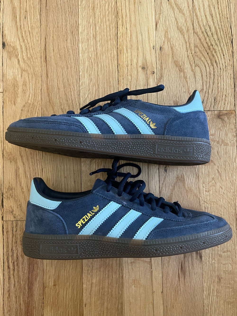 adidas Spezial Navy and Light Blue Suede Sneakers